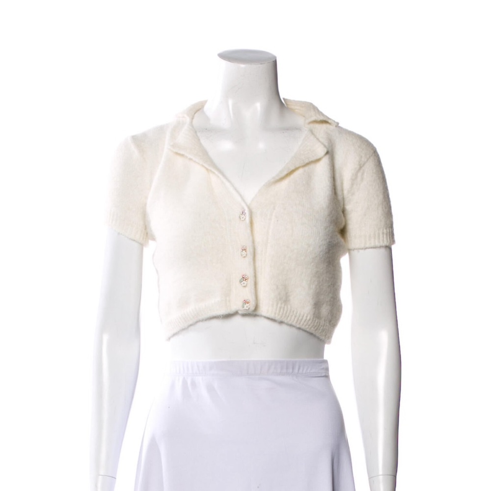 Tach Clothing Cropped Sweater Pristine White Sz S Never worn